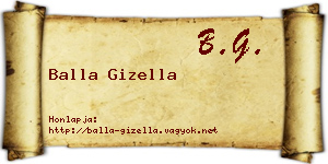 Balla Gizella névjegykártya