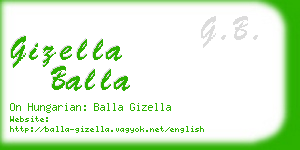 gizella balla business card